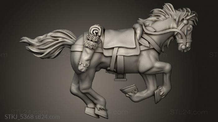 Animal figurines (Tiny Furniture Dead Horse, STKJ_5368) 3D models for cnc