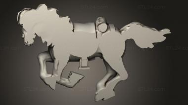 Animal figurines (Tiny Furniture Dead Horse, STKJ_5368) 3D models for cnc