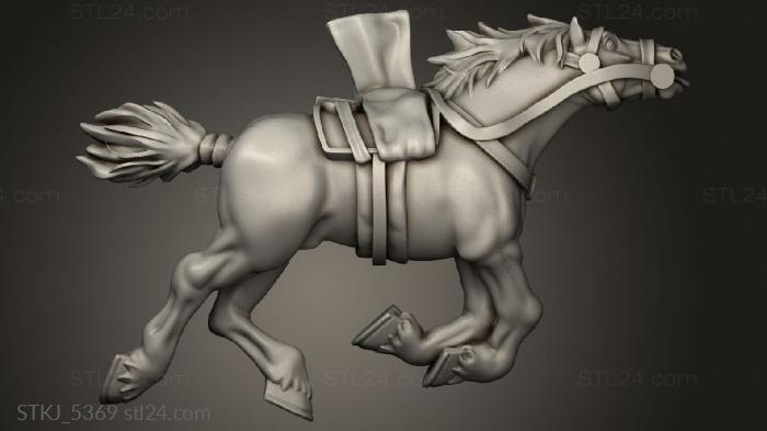 Animal figurines (Tiny Furniture Dead Horse, STKJ_5369) 3D models for cnc