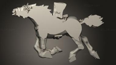 Animal figurines (Tiny Furniture Dead Horse, STKJ_5369) 3D models for cnc