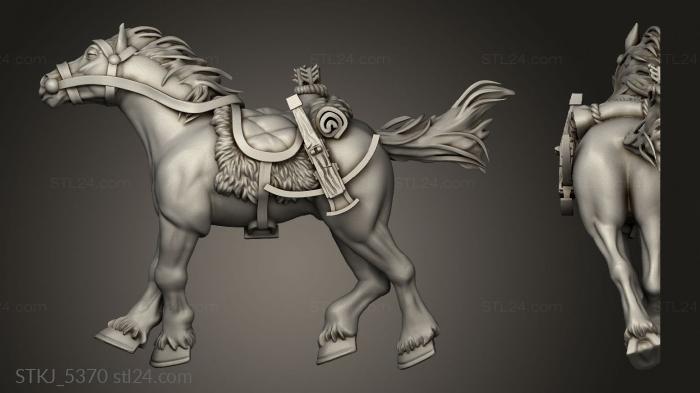 Animal figurines (Tiny Furniture Dead Horse, STKJ_5370) 3D models for cnc