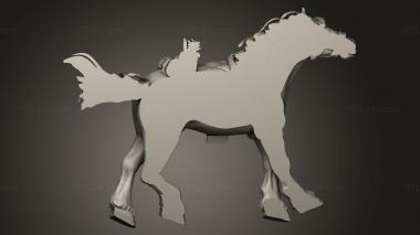 Animal figurines (Tiny Furniture Dead Horse, STKJ_5370) 3D models for cnc