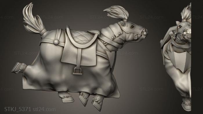 Animal figurines (Tiny Furniture Dead Horse, STKJ_5371) 3D models for cnc