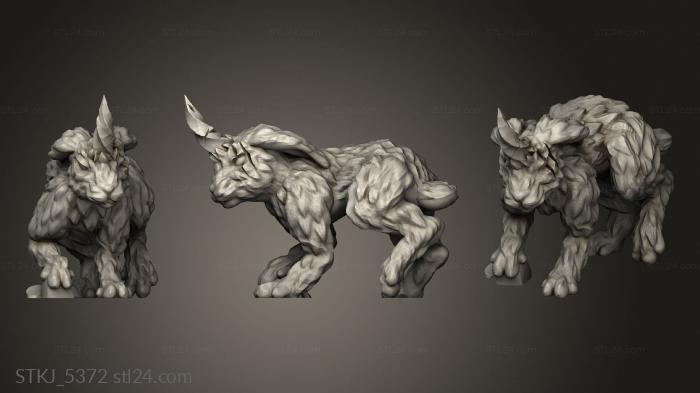 Animal figurines (Tir, STKJ_5372) 3D models for cnc