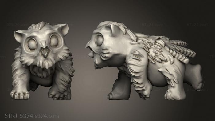 Animal figurines (Titans Adventure To Owlbear cub, STKJ_5374) 3D models for cnc