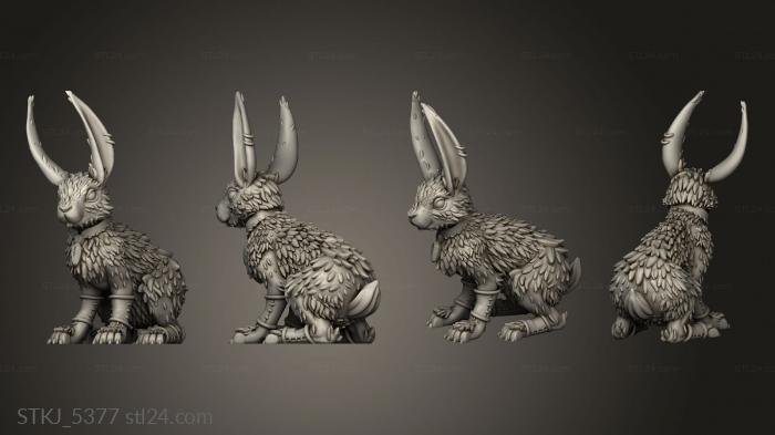 Animal figurines (TITANS ADVENTURES Rabbit Alone, STKJ_5377) 3D models for cnc