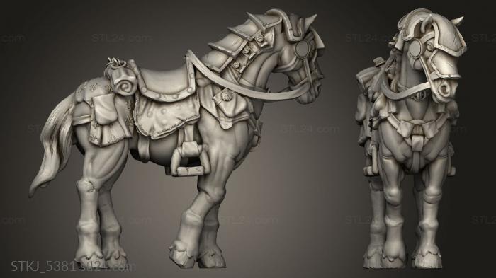 Animal figurines (Townsfolk Horse, STKJ_5381) 3D models for cnc