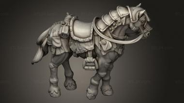 Animal figurines (Townsfolk Horse, STKJ_5381) 3D models for cnc