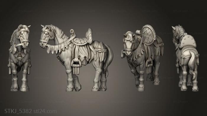 Animal figurines (Townsfolk Horse, STKJ_5382) 3D models for cnc