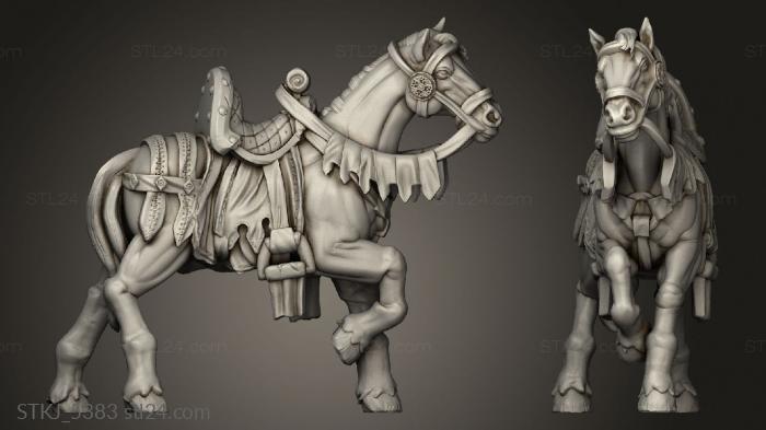 Animal figurines (Townsfolk Horse, STKJ_5383) 3D models for cnc