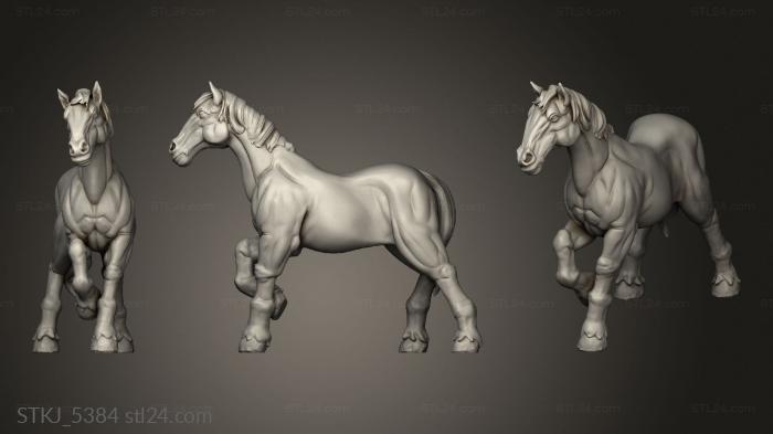 Animal figurines (Townsfolk Horse, STKJ_5384) 3D models for cnc
