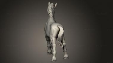 Animal figurines (Townsfolk Horse, STKJ_5384) 3D models for cnc