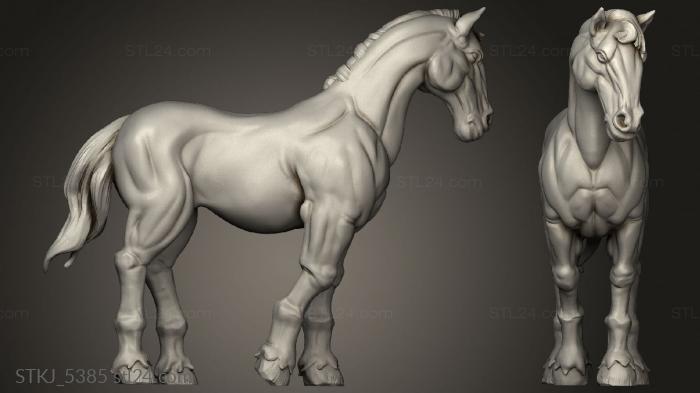 Animal figurines (Townsfolk Horse, STKJ_5385) 3D models for cnc