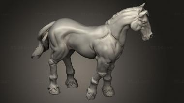 Animal figurines (Townsfolk Horse, STKJ_5385) 3D models for cnc