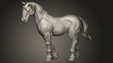 Animal figurines (Townsfolk Horse, STKJ_5385) 3D models for cnc