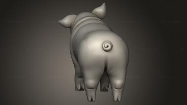 Animal figurines (Townsfolk Pig Up, STKJ_5390) 3D models for cnc