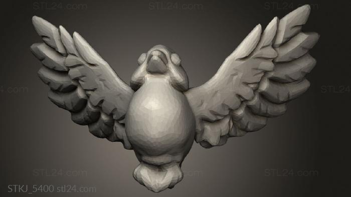 Animal figurines (Woodland Bird Small, STKJ_5400) 3D models for cnc