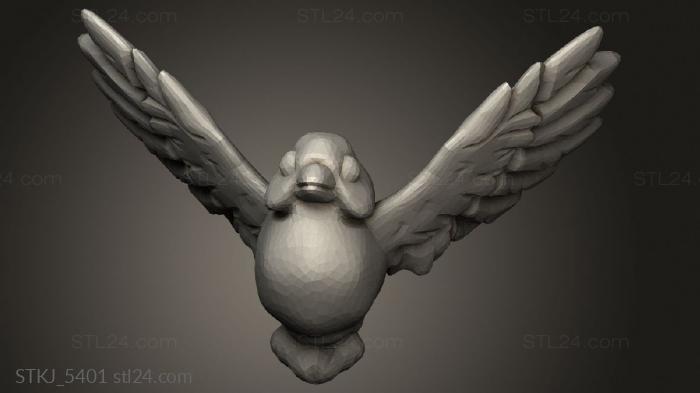 Animal figurines (Woodland Bird, STKJ_5401) 3D models for cnc