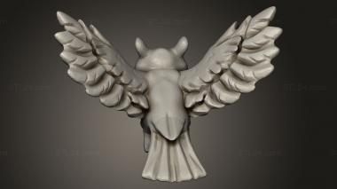 Animal figurines (Woodland Owl, STKJ_5402) 3D models for cnc