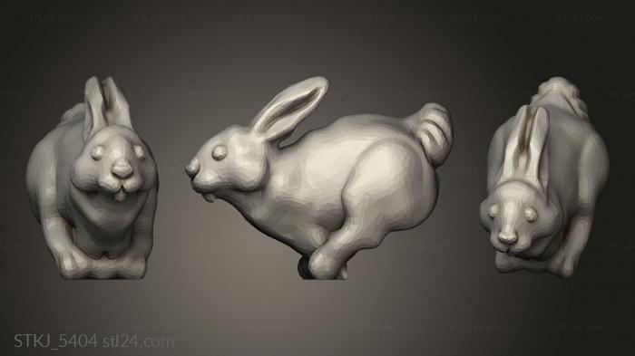 Animal figurines (Woodland Rabbit, STKJ_5404) 3D models for cnc