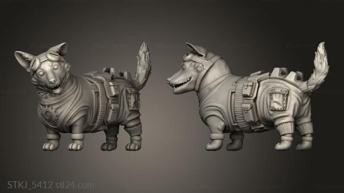 Animal figurines (Tribes Cyberpunk CYBERDOG JORGI THE MAGNIFICENT, STKJ_5412) 3D models for cnc