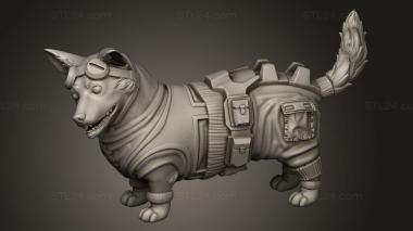 Animal figurines (Tribes Cyberpunk CYBERDOG JORGI THE MAGNIFICENT, STKJ_5412) 3D models for cnc