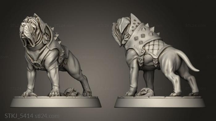 Animal figurines (Demon Hunters Mastiff, STKJ_5414) 3D models for cnc