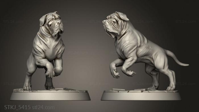Animal figurines (Demon Hunters Mastiff, STKJ_5415) 3D models for cnc