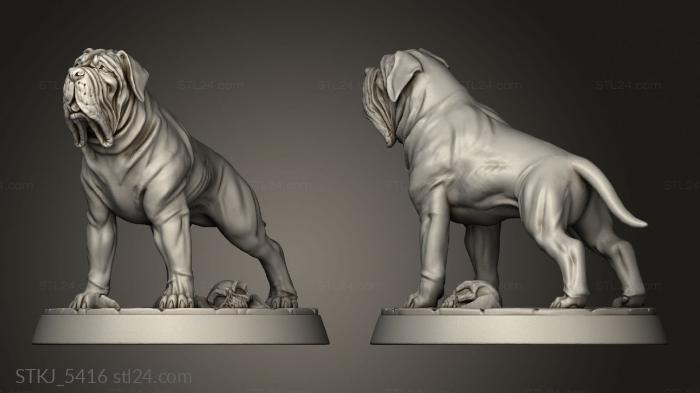 Animal figurines (Demon Hunters Mastiff, STKJ_5416) 3D models for cnc