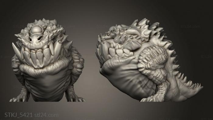 Animal figurines (Tusklands Goblin Hound Overseer, STKJ_5421) 3D models for cnc