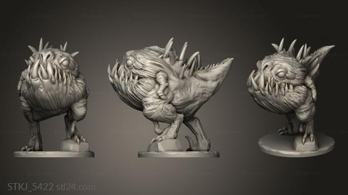 Animal figurines (Tysklands Goblin Hound, STKJ_5422) 3D models for cnc