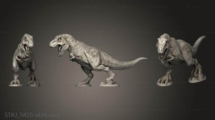 Animal figurines (Tyrannosaurus, STKJ_5425) 3D models for cnc