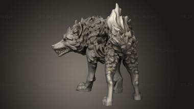 Animal figurines (Ultimate Fire Wolf, STKJ_5428) 3D models for cnc