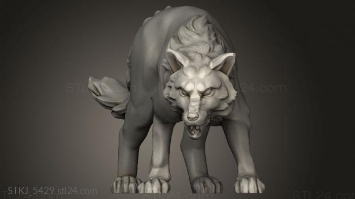 Animal figurines (Ultimate Wolf, STKJ_5429) 3D models for cnc