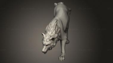 Animal figurines (Ultimate Wolf, STKJ_5429) 3D models for cnc