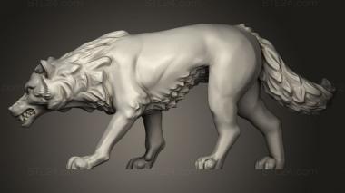 Animal figurines (Ultimate Wolf, STKJ_5429) 3D models for cnc