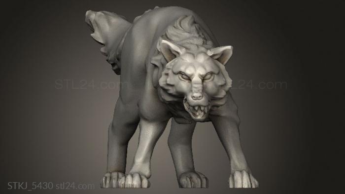 Animal figurines (Ultimate Wolf, STKJ_5430) 3D models for cnc