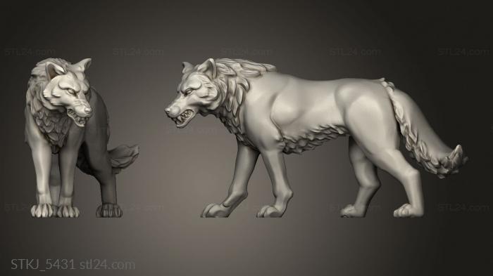 Animal figurines (Ultimate Wolf, STKJ_5431) 3D models for cnc