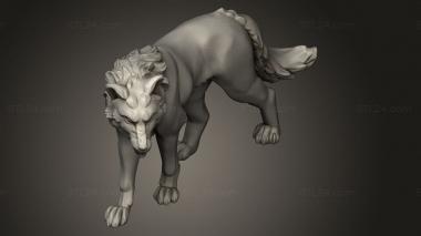 Animal figurines (Ultimate Wolf, STKJ_5431) 3D models for cnc