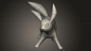 Animal figurines (umbreon, STKJ_5432) 3D models for cnc