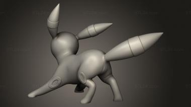 Animal figurines (umbreon, STKJ_5432) 3D models for cnc