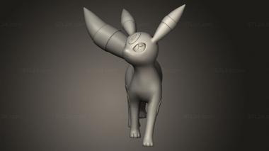 Animal figurines (umbreon, STKJ_5433) 3D models for cnc