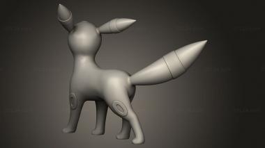 Animal figurines (umbreon, STKJ_5433) 3D models for cnc