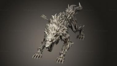 Animal figurines (Undead Vikings UV Draugr hound, STKJ_5437) 3D models for cnc