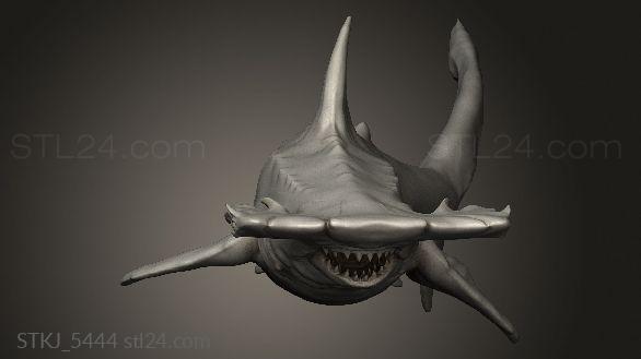 Animal figurines (Hammer Shark, STKJ_5444) 3D models for cnc