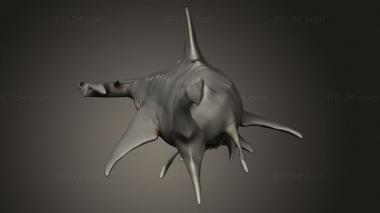 Animal figurines (Hammer Shark, STKJ_5444) 3D models for cnc