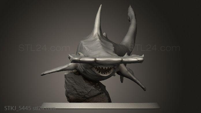 Animal figurines (Hammer Shark, STKJ_5445) 3D models for cnc
