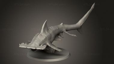 Animal figurines (Hammer Shark, STKJ_5445) 3D models for cnc