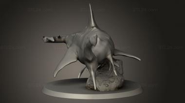 Animal figurines (Hammer Shark, STKJ_5445) 3D models for cnc