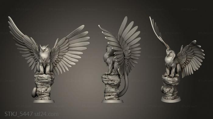 Animal figurines (v Owl Griffin and, STKJ_5447) 3D models for cnc